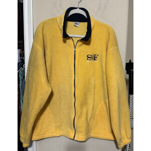 VTG San Francisco Jacket USA Made Andys Yellow California Fleece Full zip Mens L